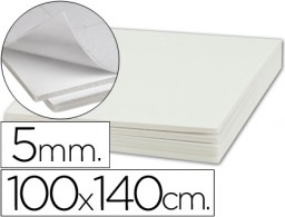 Cartón pluma adhesivo 1 cara Liderpapel 100x140cm. 5mm.
